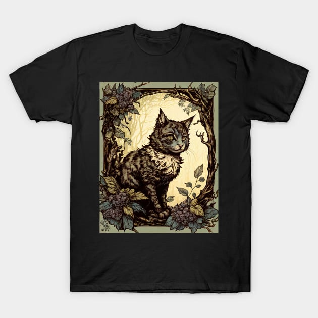 Cute brown cat - old school T-Shirt by KoolArtDistrict
